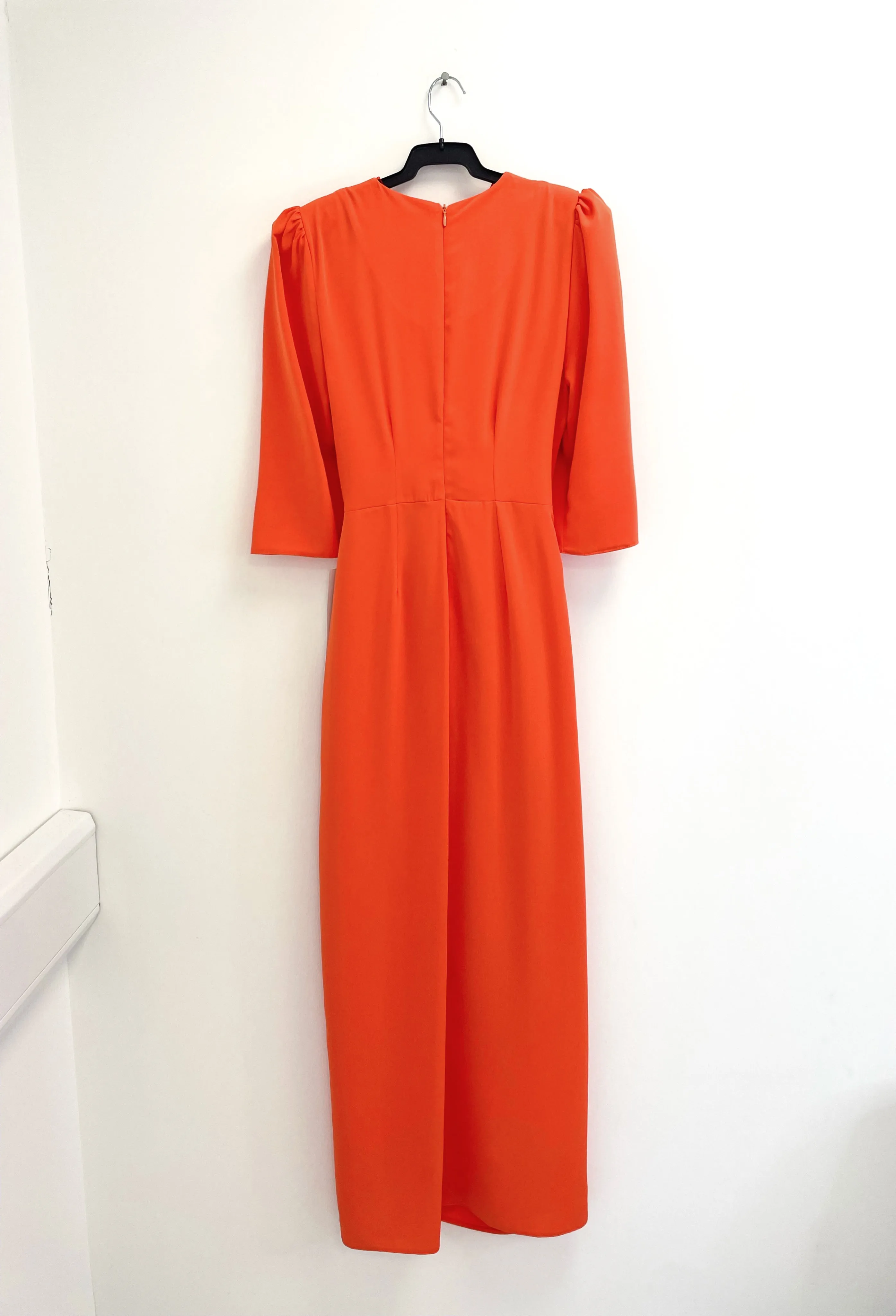 5-A1697 Dorota Orange Rouched Dress