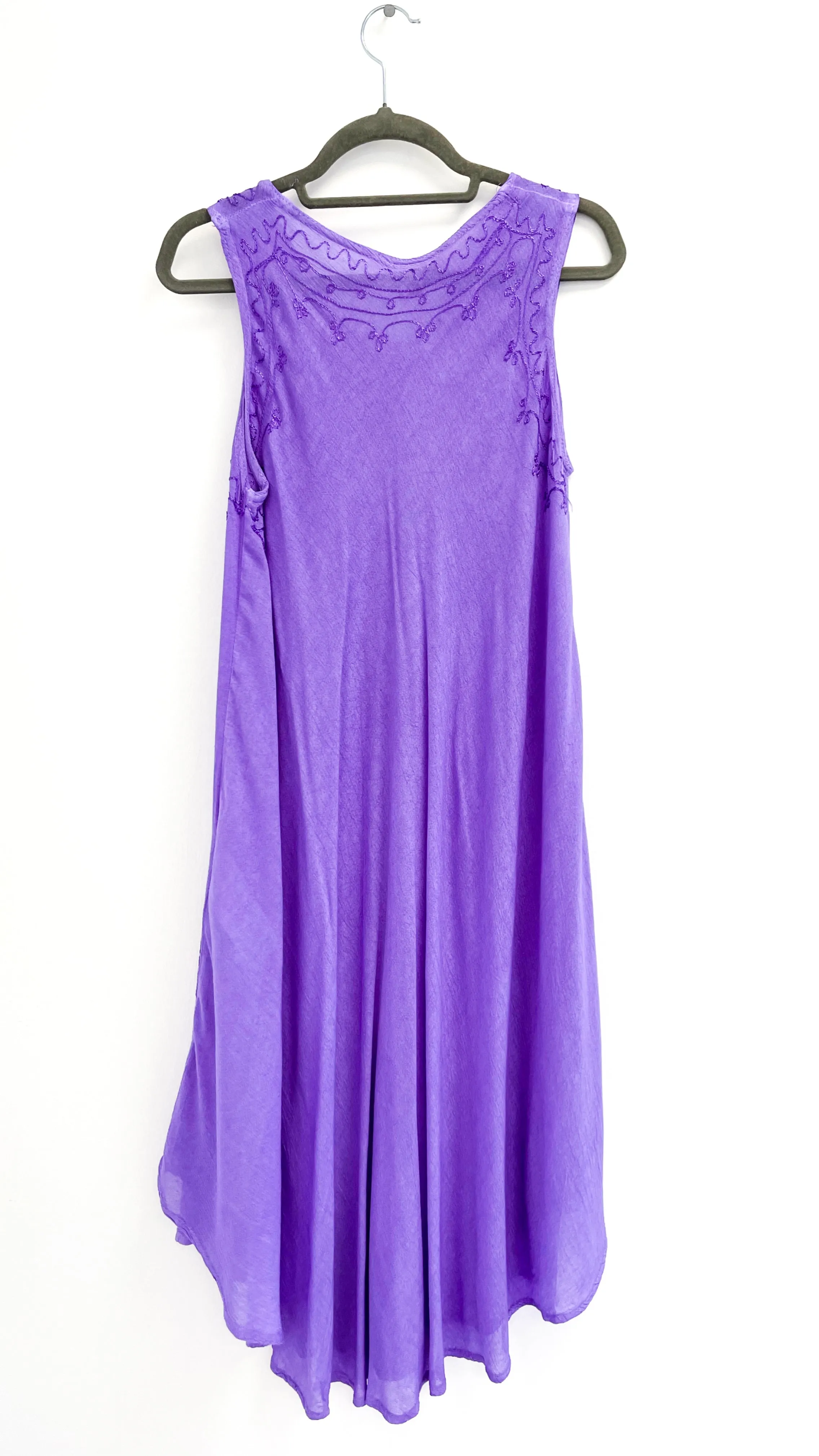 A1726 Santana Purple Smock Dress