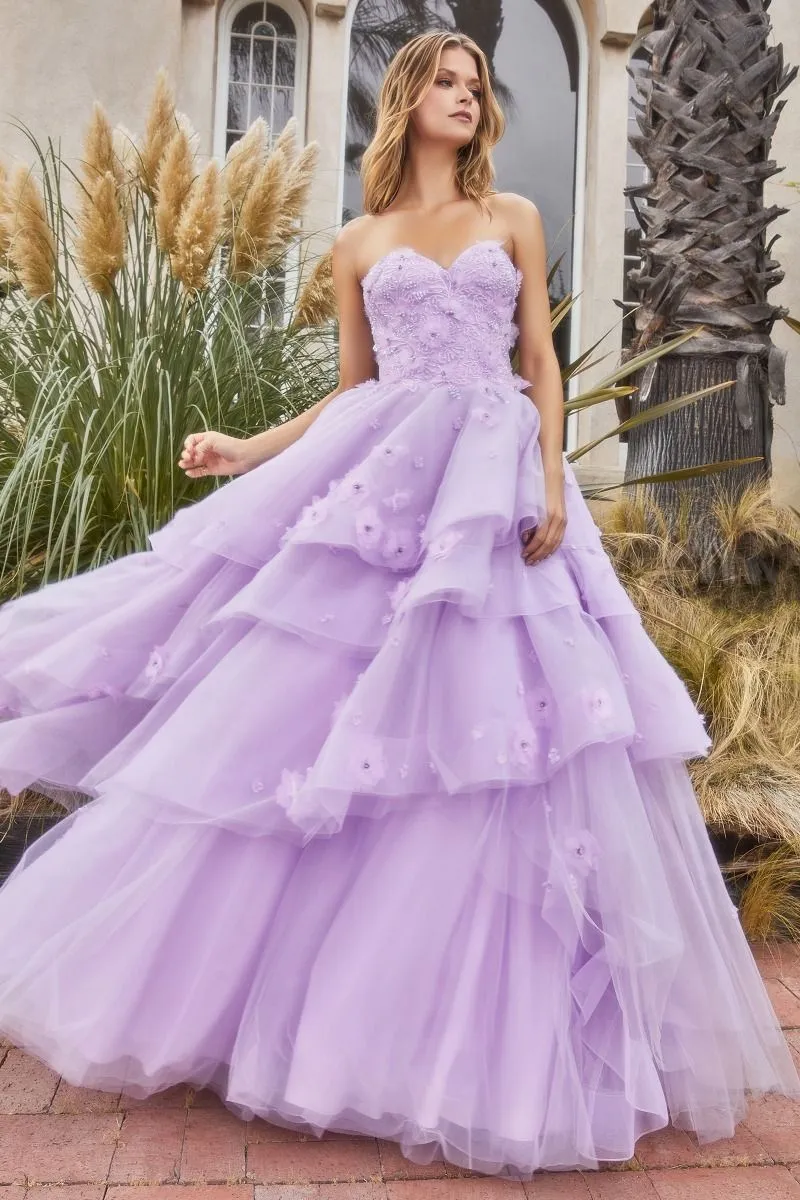 Alani | Peony Petal Couture Layered Ball Gown | Andrea & Leo Couture A1220