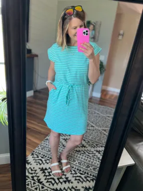 Aqua Terry Stripe Carribean Dress