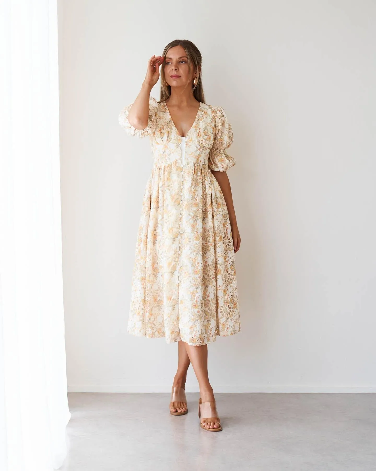 Arwen Dress-Yellow Floral