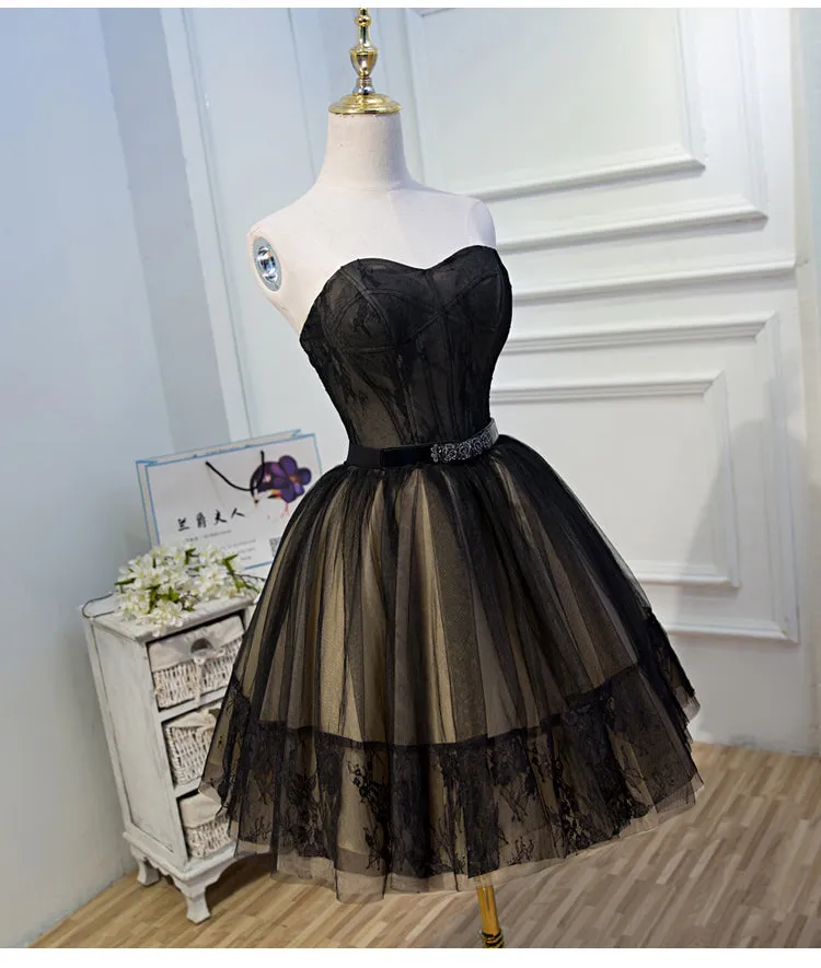 Black Hoco Dress Short Homecoming Dresses SH249