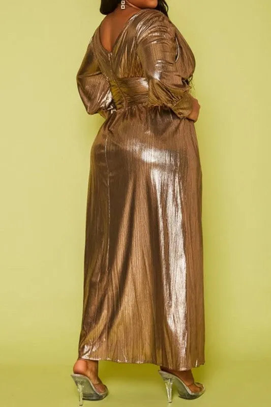 Bronze Flare Maxi Dress