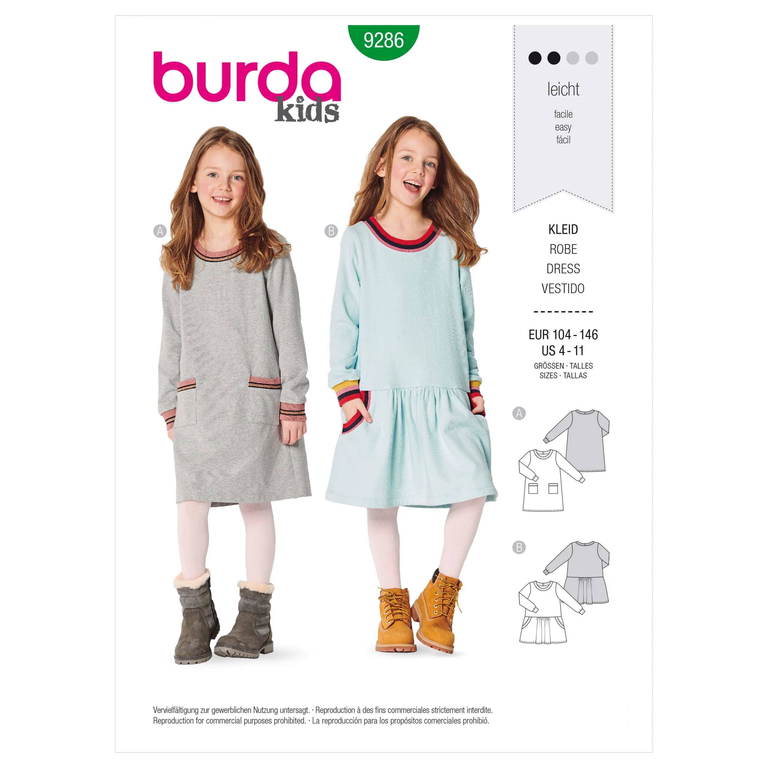 Burda Child Dresses 9286