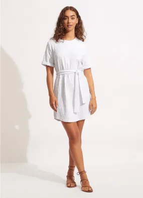 Capri Terry Dress - White