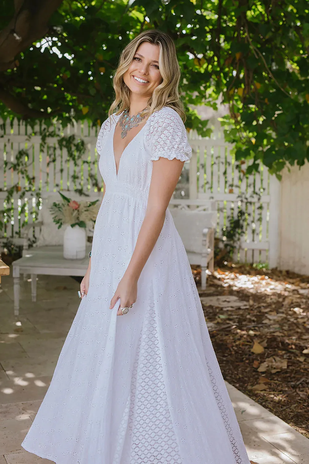 Daisy Rose Maxi Dress- Summer White