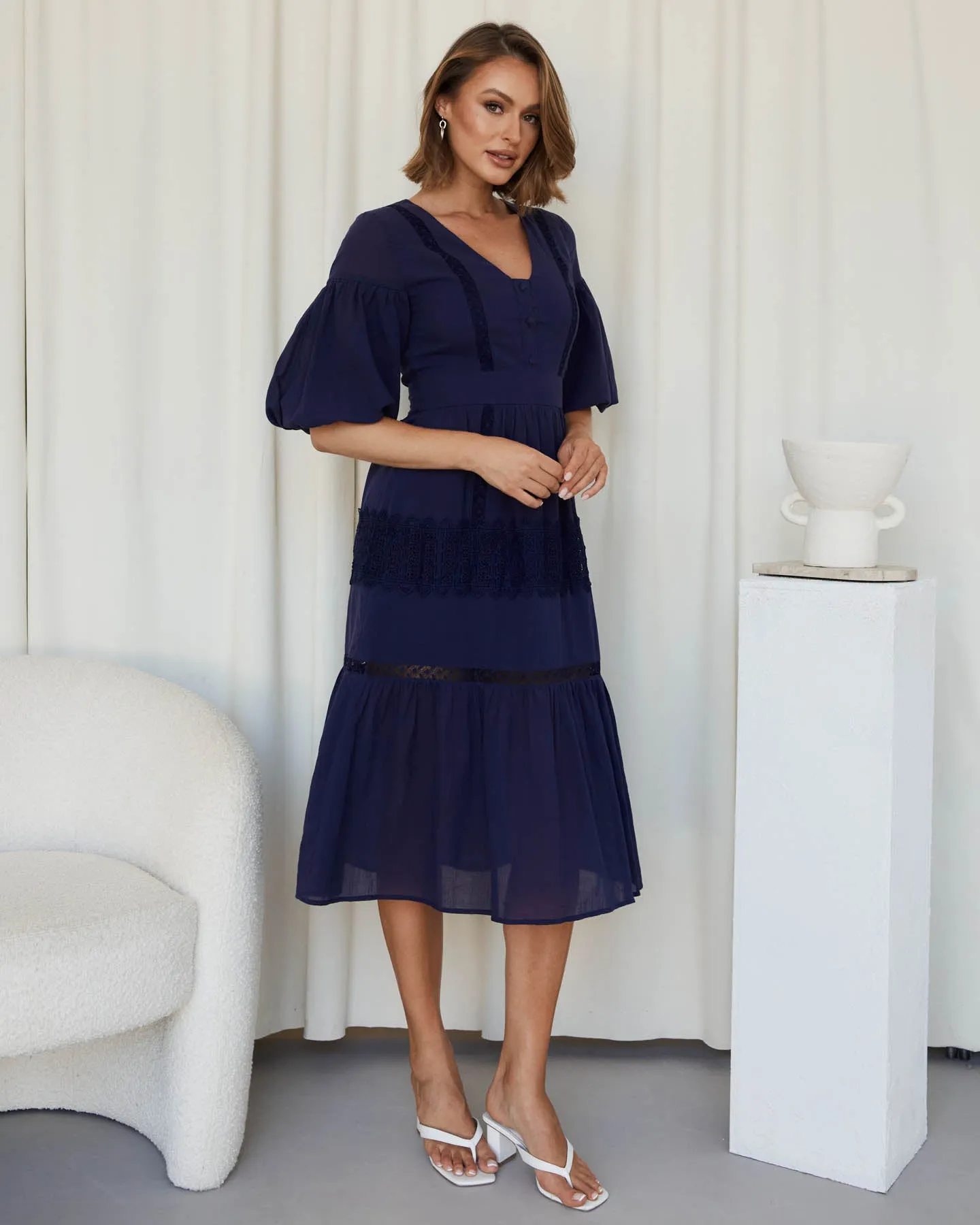 Emmalee Dress - Navy