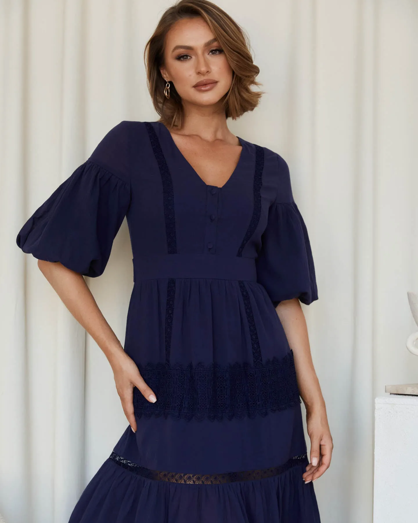 Emmalee Dress - Navy