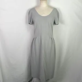 EmporioArmaniGrey Ribbed Knit Short Sleeve Dress