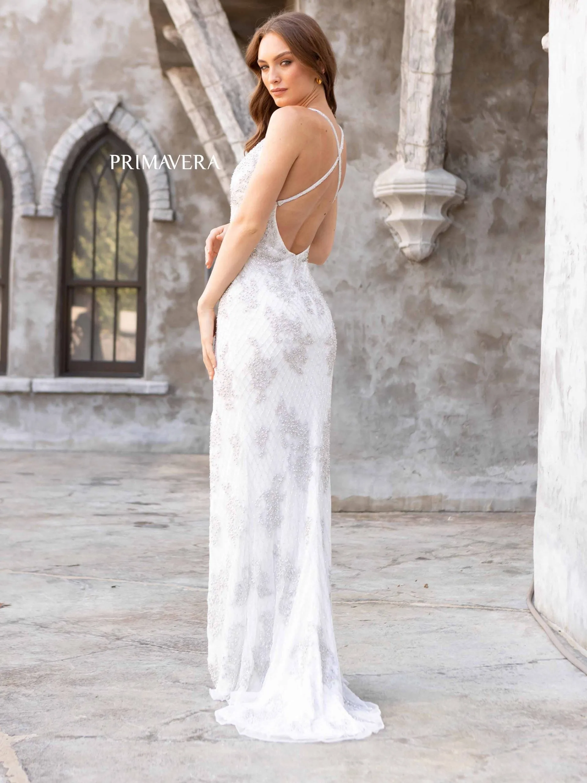 Frali | Beaded Evening Gown | Primavera 3907