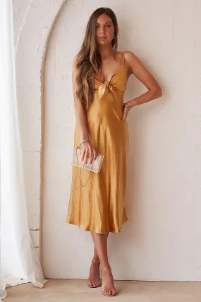 Gala Midi Dress - Mustard