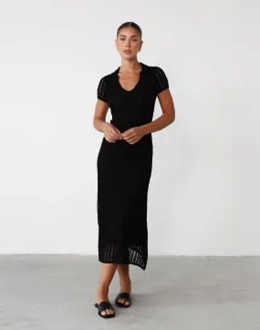 Hennie Midi Dress (Black)