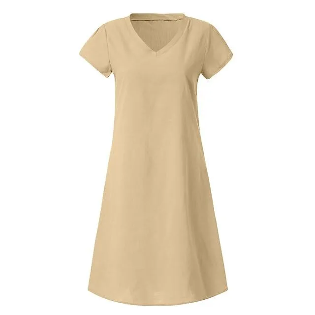 Loose Summer Style Cotton Casual Dress