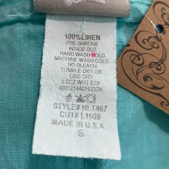 MatchPoint NWT aqua linen drape neck dress