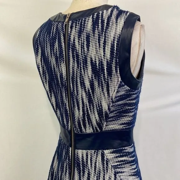 MillyBluePrint Sheath with Lamb Leather Trim Dress