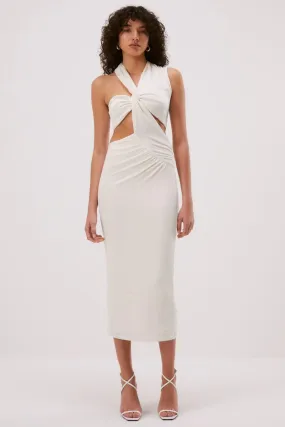 Misha Graciela Slinky Jersey Midi Dress - Ivory