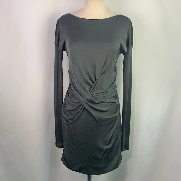 Rag andBone gray and black pleated waist dress