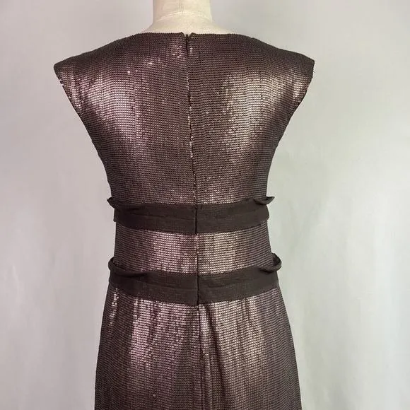 Robert RodriguezCopper Beaded Cocktail Dress