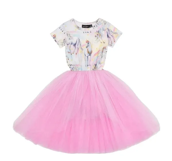 Rock Your Kid - Sorbet Unicorn Flounce Dress