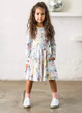 Rock your kid - SORBET UNICORN WAISTED DRESS