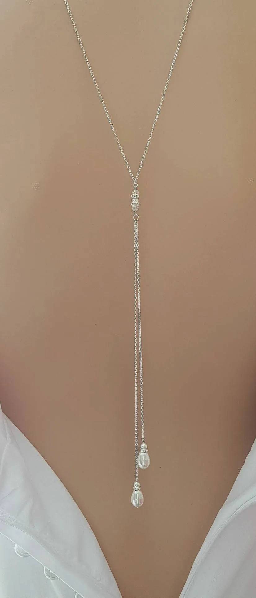 Simple Back Necklace in Rose Gold - June