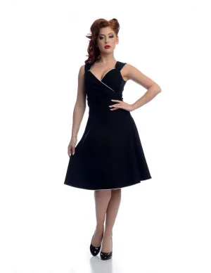 Steady Clothing Black Rockabilly Retro Diva Swing Dress U.S.A