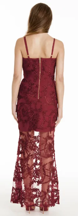 Sue Red Lace Dress