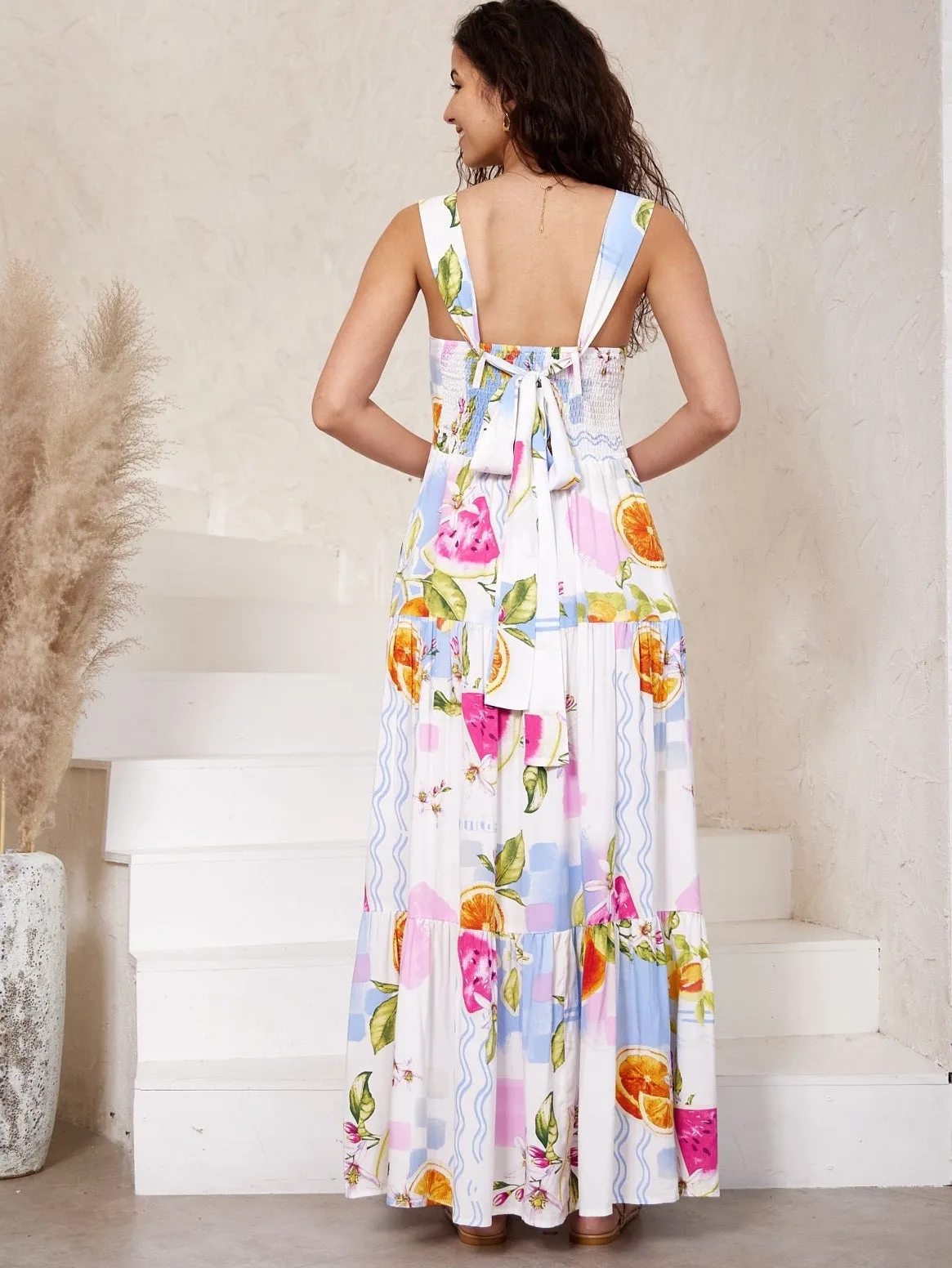 Summer Fruits Maxi Dress