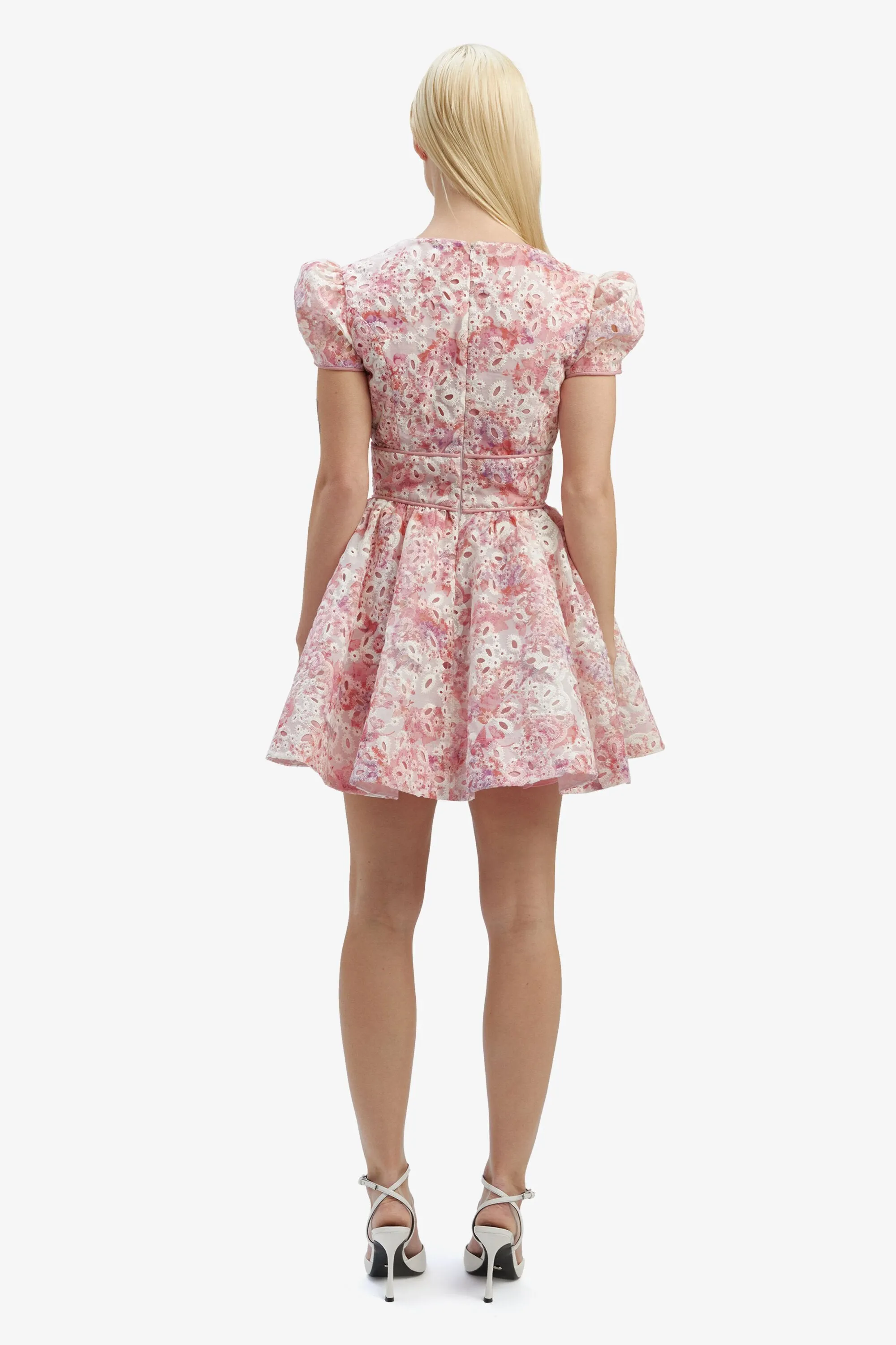 Tamarin Broderie Mini Dress - Pink Floral