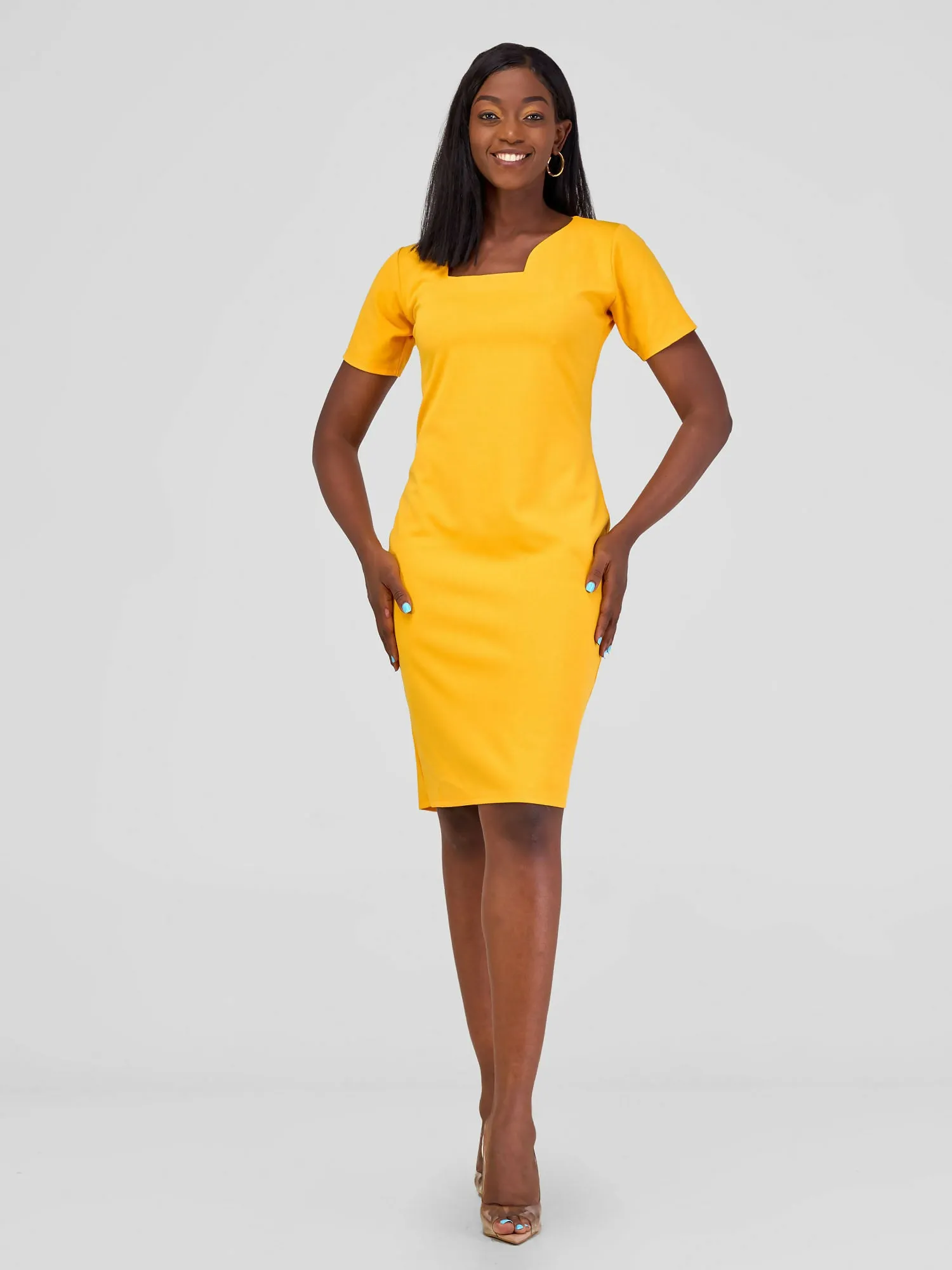 Timyt Urban Wear-Sunshine Anchor Dress - Yellow