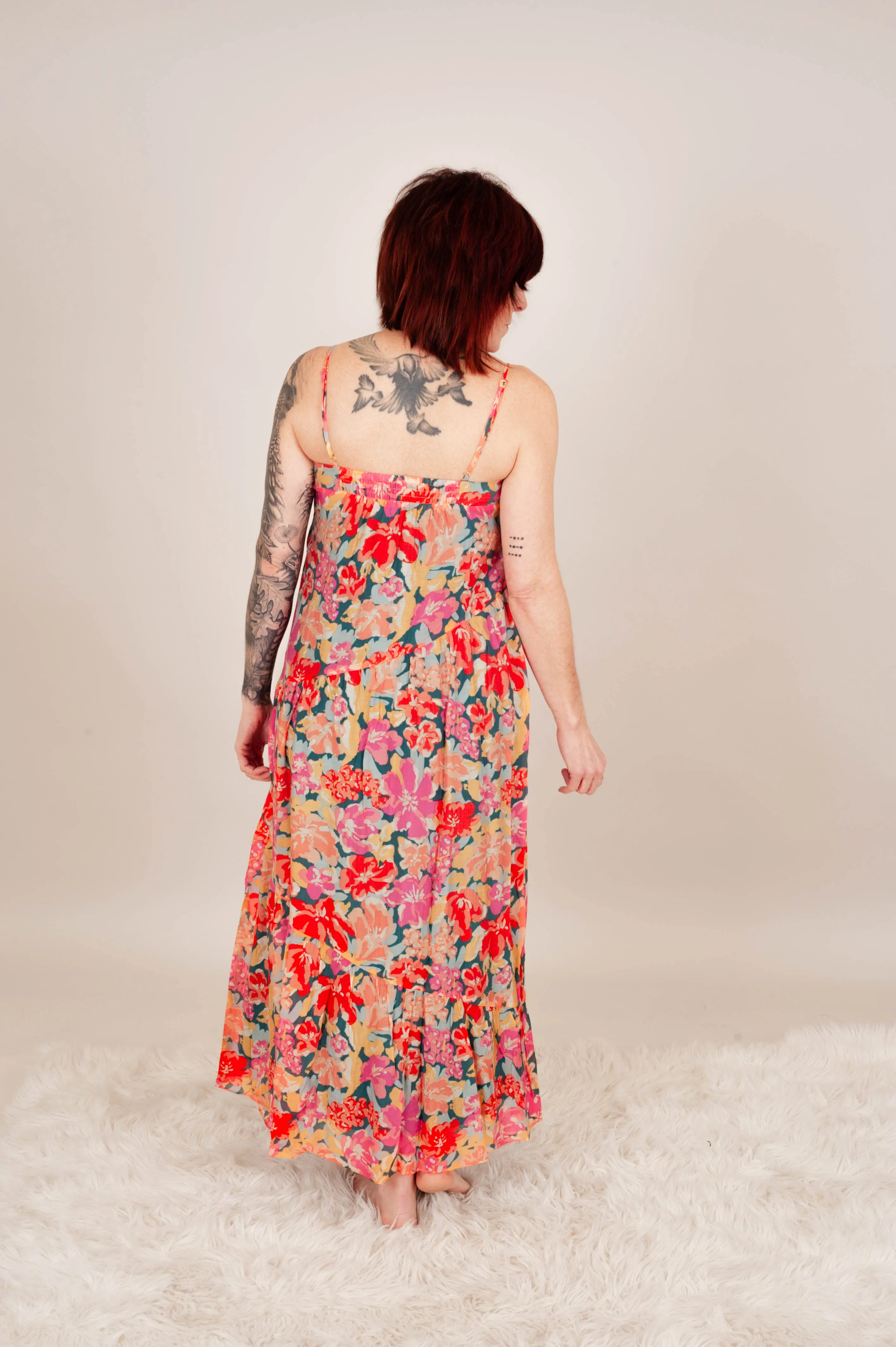 Valla Flutter Midi Dress